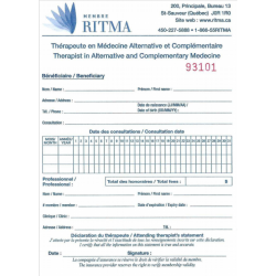 Receipt Booklet for RITMA association RITMA Shop by category - Massage Boutik Products