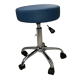 Adjustable Professional Round Stool with Chrome Base - Steel blue  Massage Equipment
